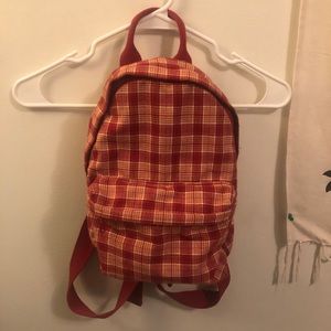 Brandy Melville mini plaid backpack